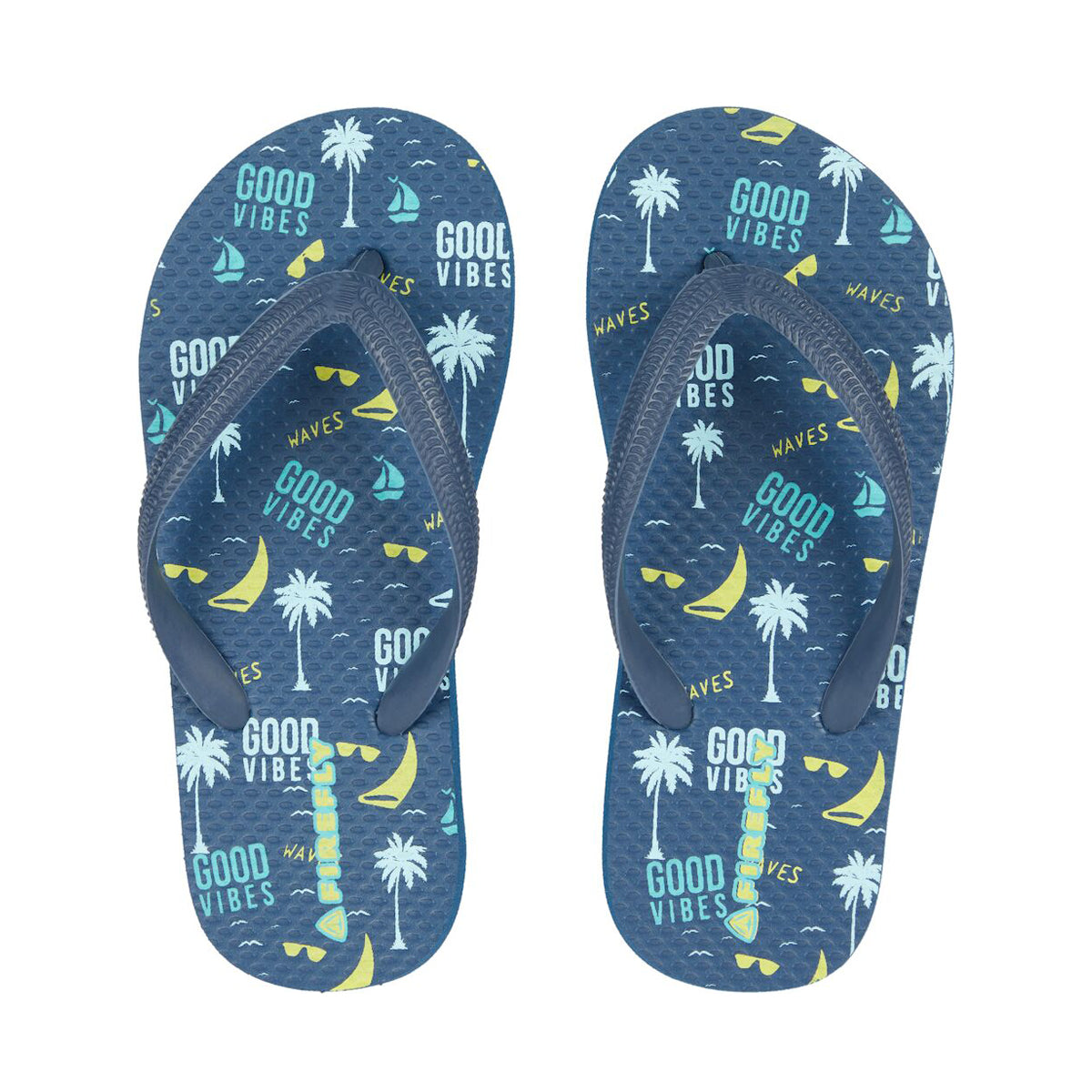Firefly Swimming Flip Flop For Kids, Blue & Aop