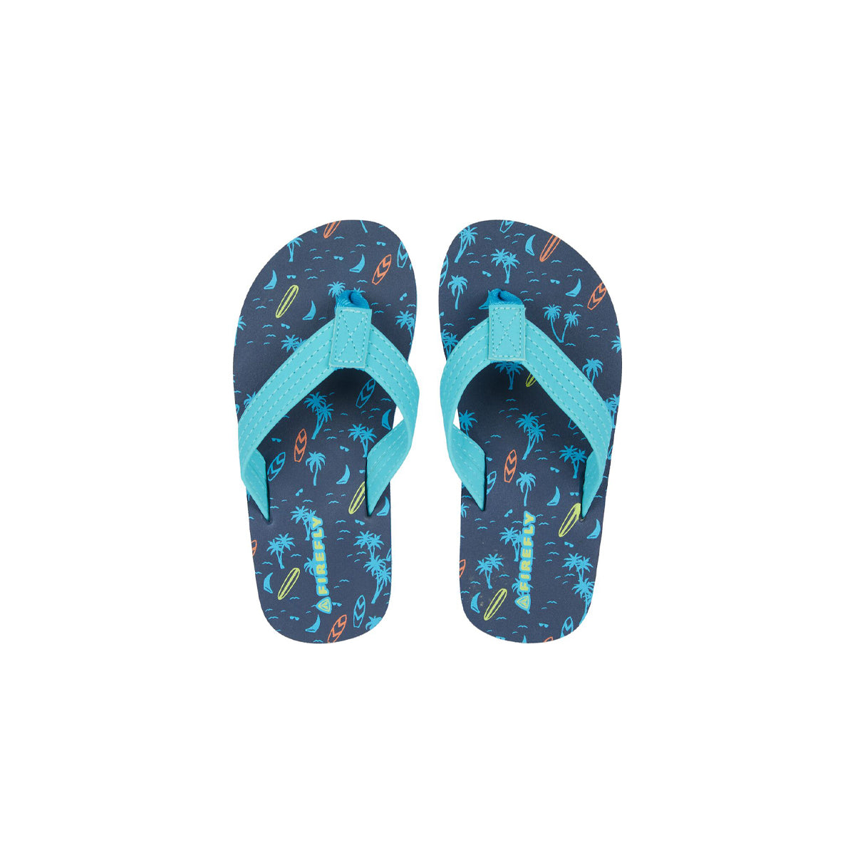 Firefly Swimming Flip Flop For Kids, Blue & Turquoise