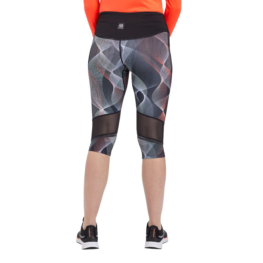 Energetics Running Bermuda For Women, Aop & Black
