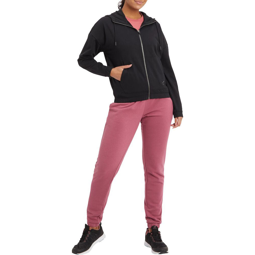 Energetics Hooded Jacket With Sleeves & Zipper For Women, Black