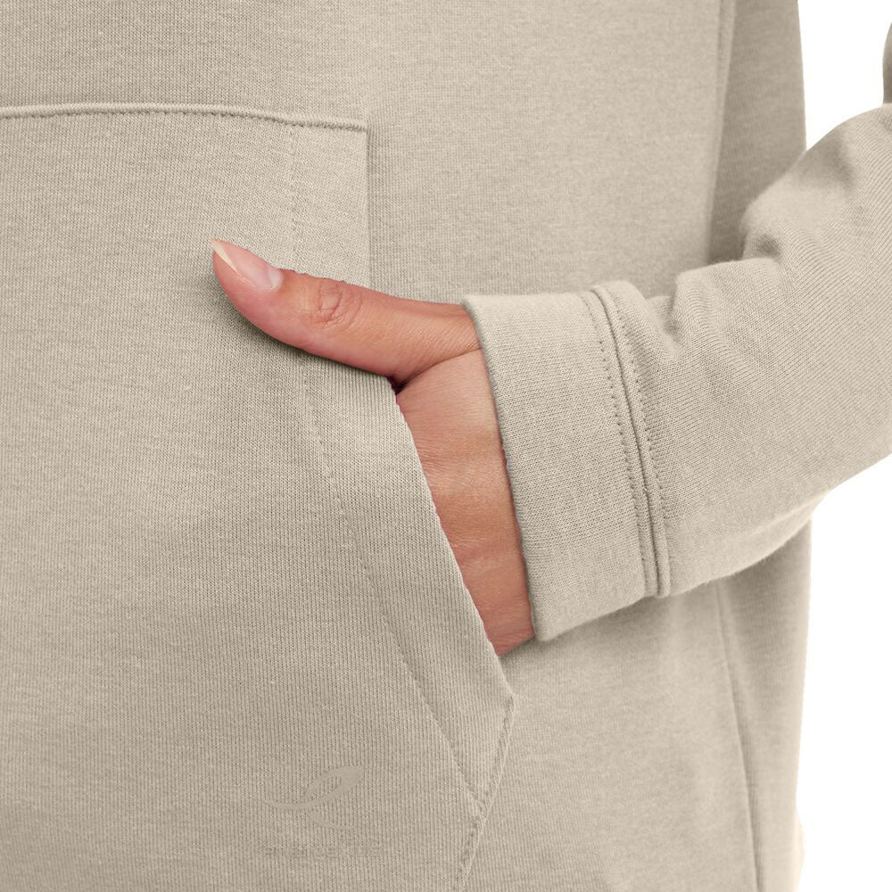 جاكيت إنرجيتكس بغطاء رأس وأكمام وسحاب للنساء، لون رملي