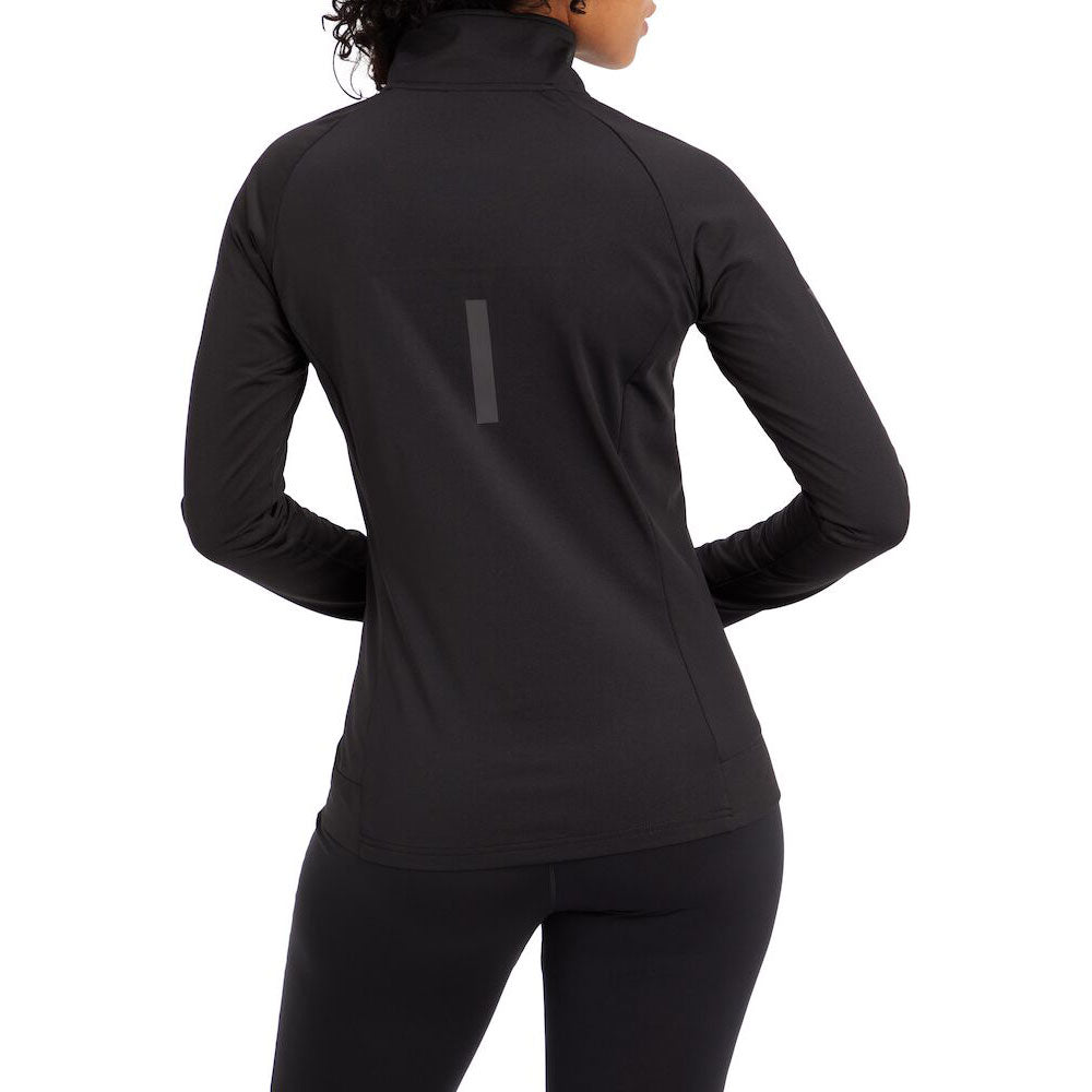 Energetics Caster Sports T-Shirt with Long Sleeves & Half-Zipper For Women, Black