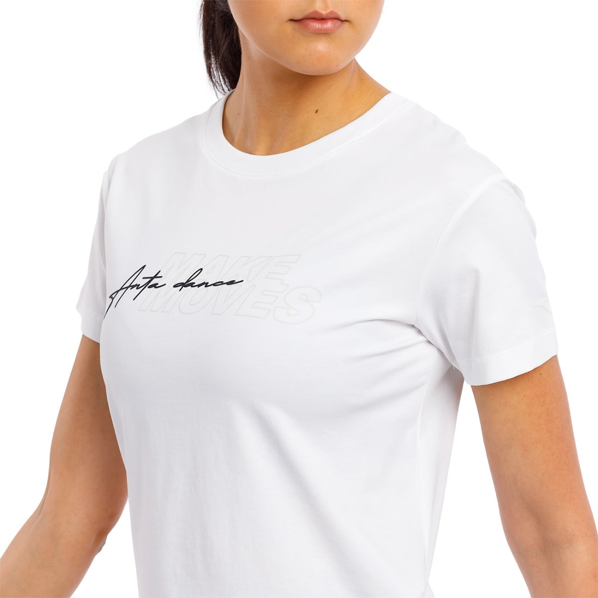 Anta Cross-Training Cotton T-Shirt For Women, White