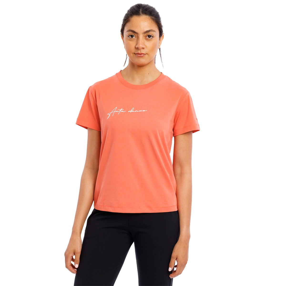 Anta Cross-Training Cotton T-Shirt For Women, Orange
