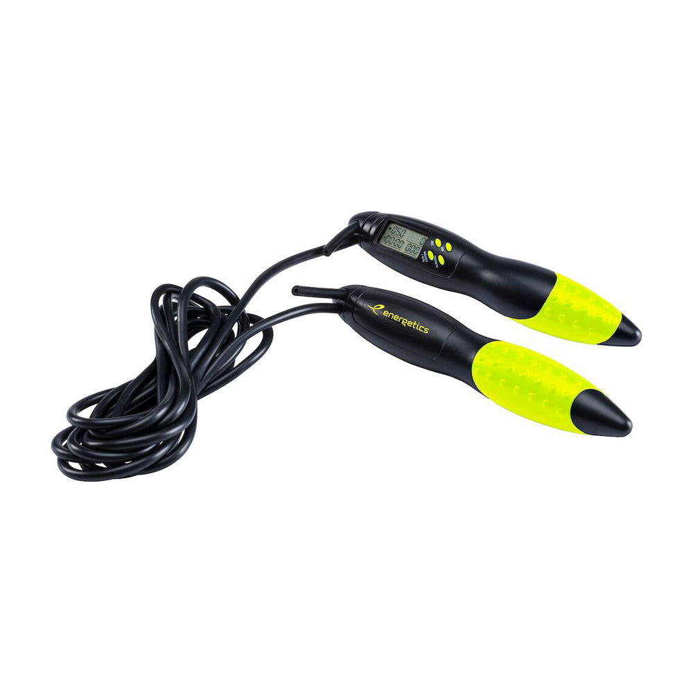 Energetics Fitness Digital Jump Rope For Unisex, Black & Yellow