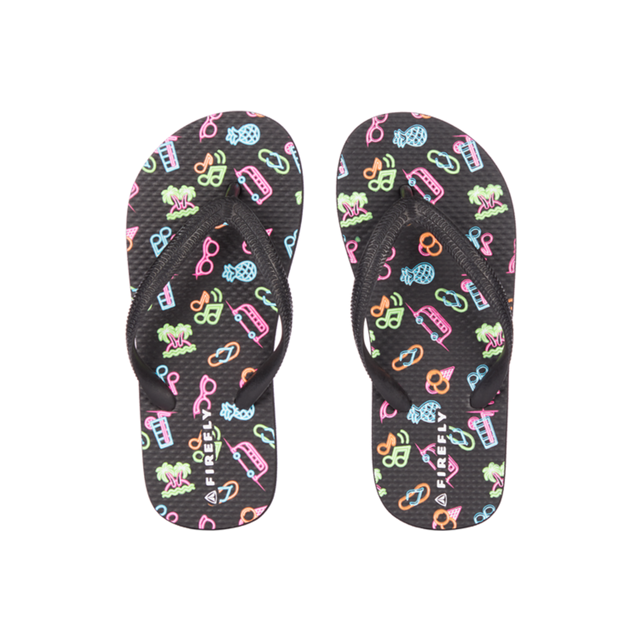 صندل سباحة فاير فلاي للأطفال، باللون الأسود والألوان المتنوعة
