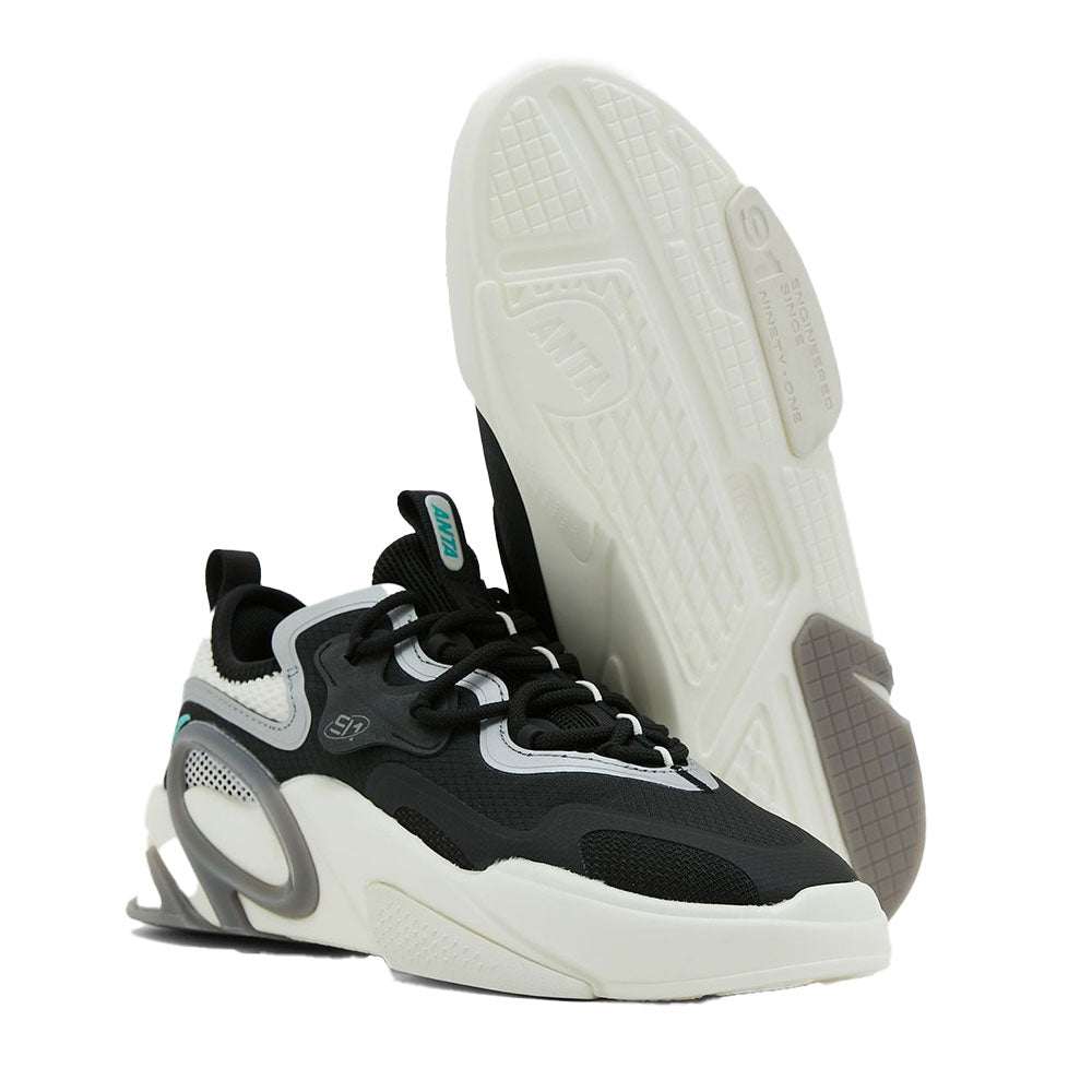 Anta Lifestyle Shoes For Men, Black & Silver