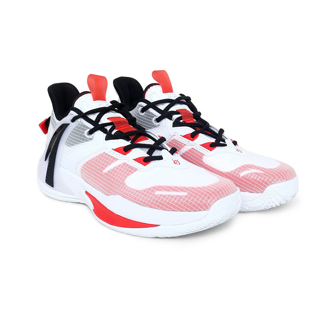 Anta Basketball Shoes For Men, White & Red