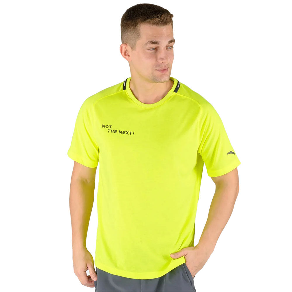 Anta Running T-Shirt For Men, Lime Green
