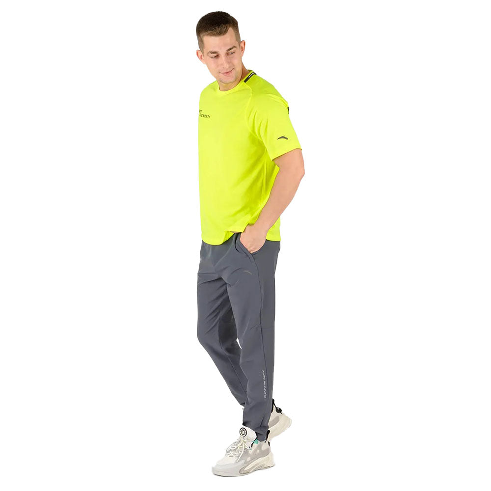 Anta Running T-Shirt For Men, Lime Green