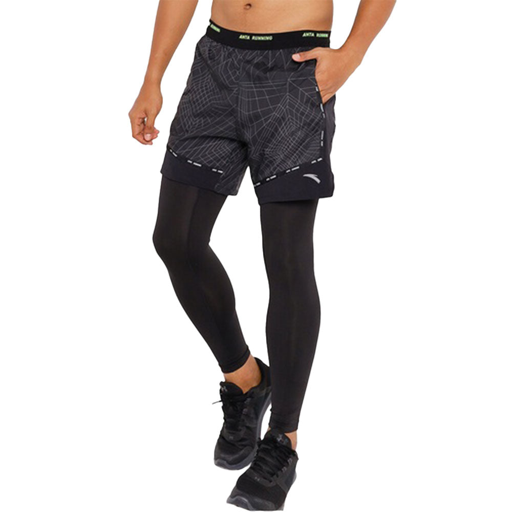 Anta Running Pants For Men, Basic Black
