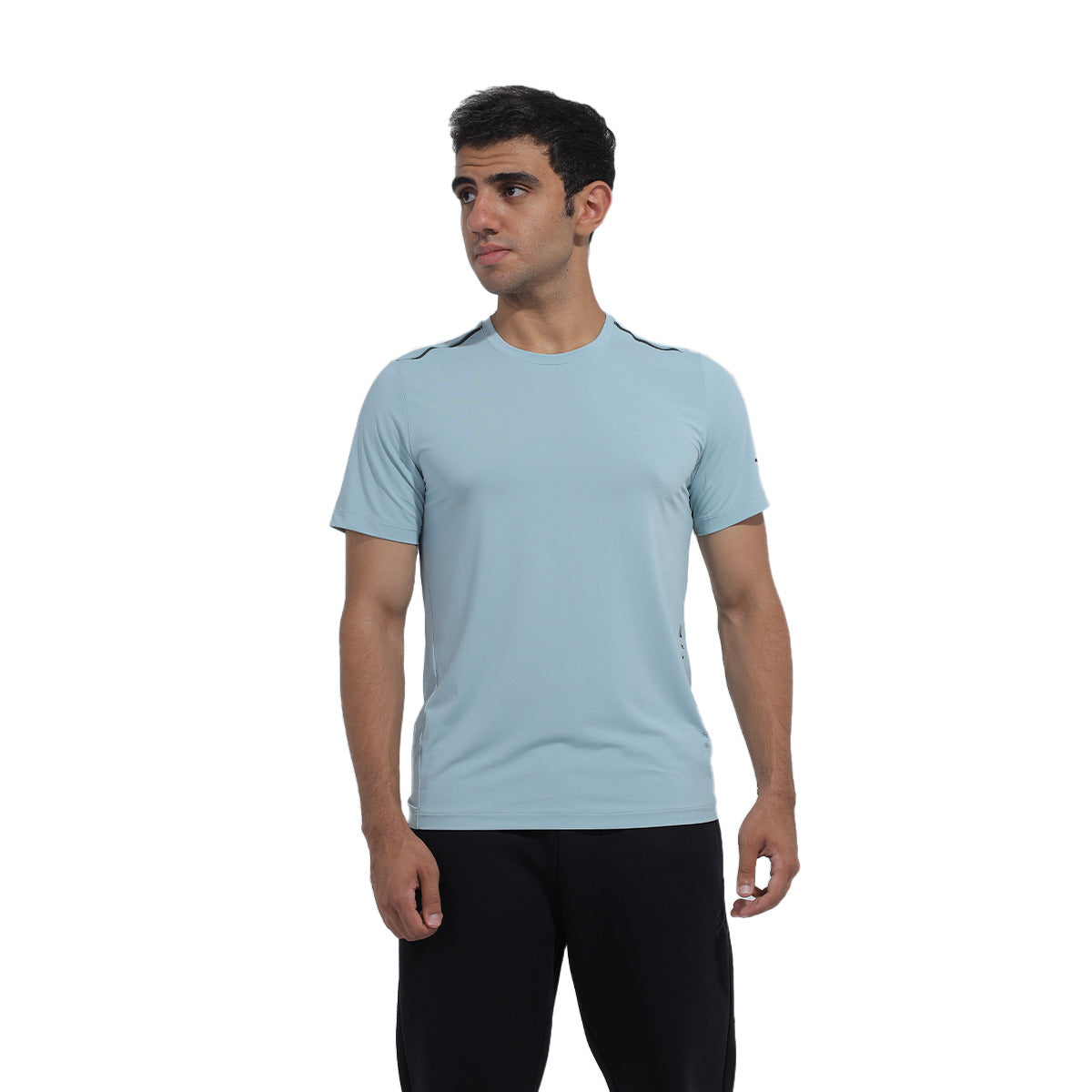 Anta SS Tee Running T-Shirt For Men, Blue Crab