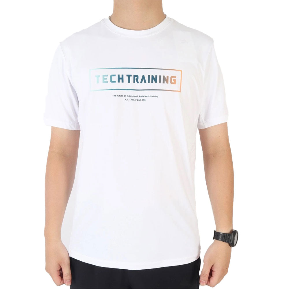 Anta SS Tee Cross Training T-Shirt For Men, Pink White
