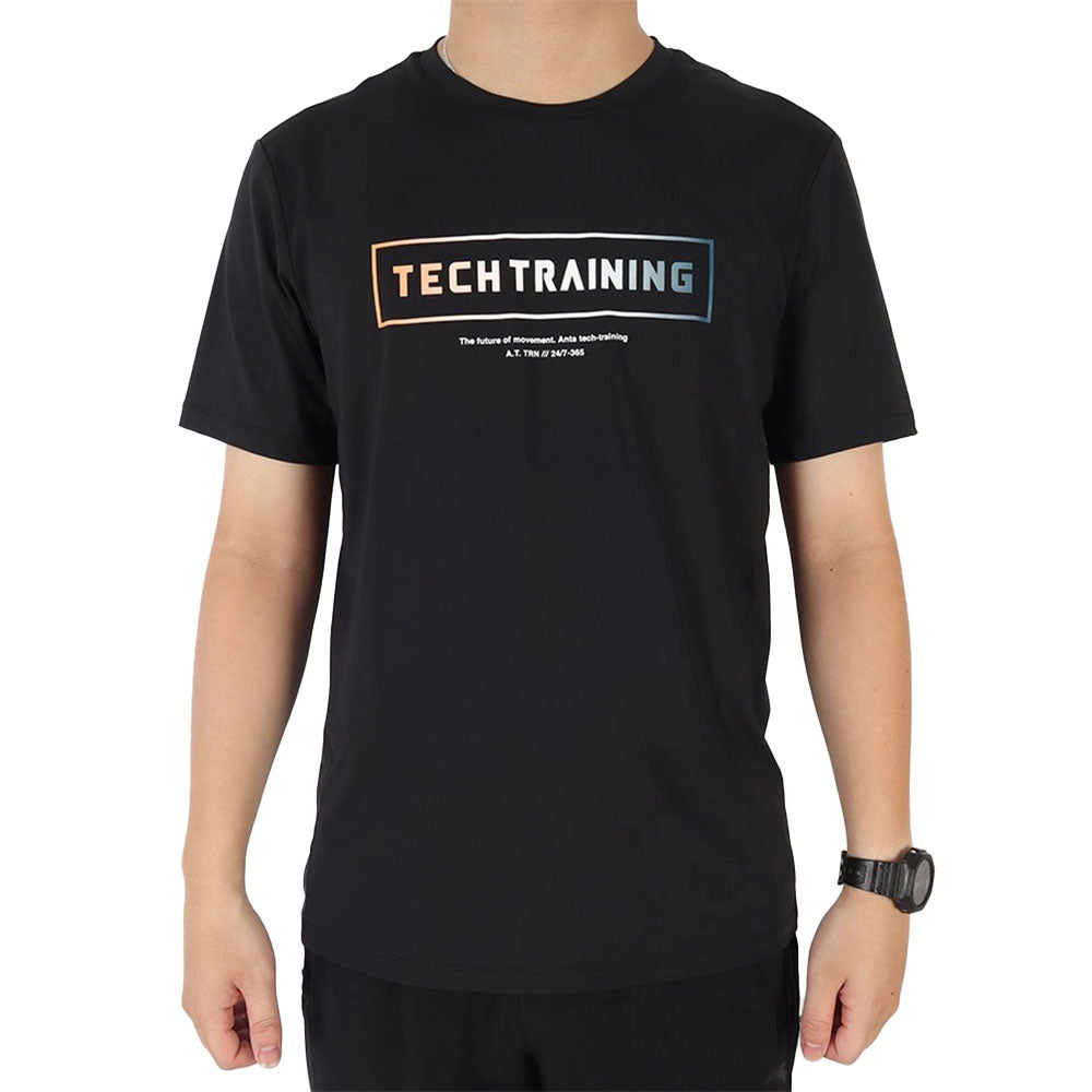 Anta SS Tee Cross Training T-Shirt For Men, Black