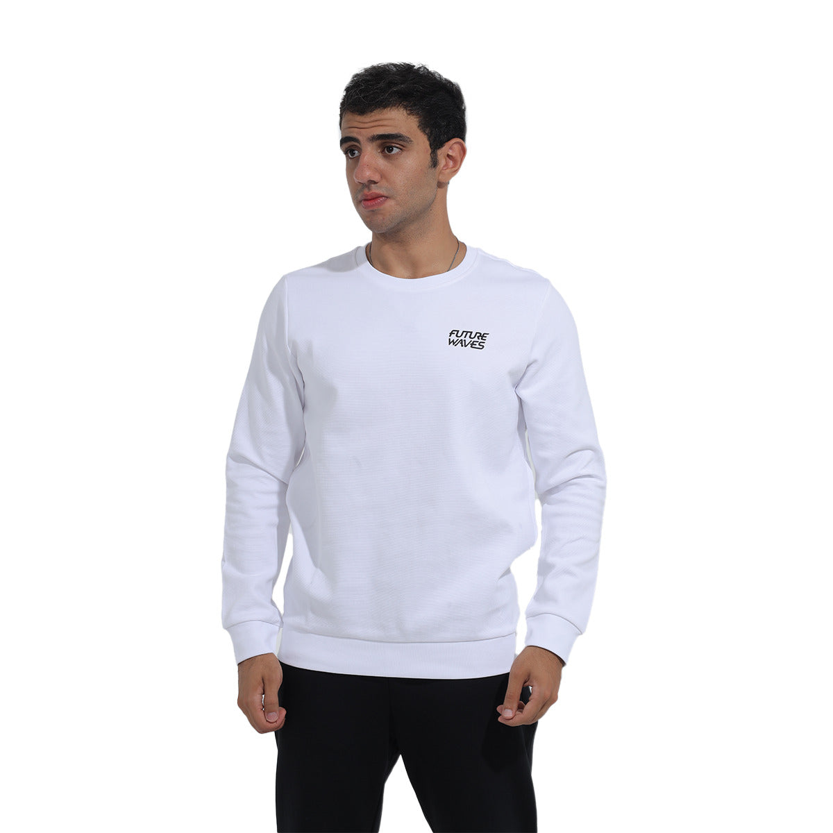 Anta Round Sweatshirt For Men, White