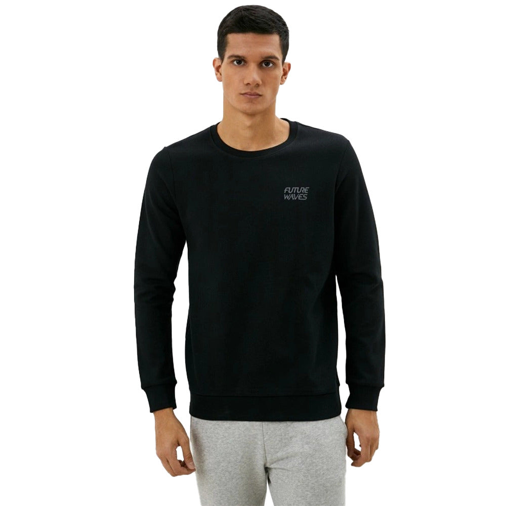 Anta Round Sweatshirt For Men, Black