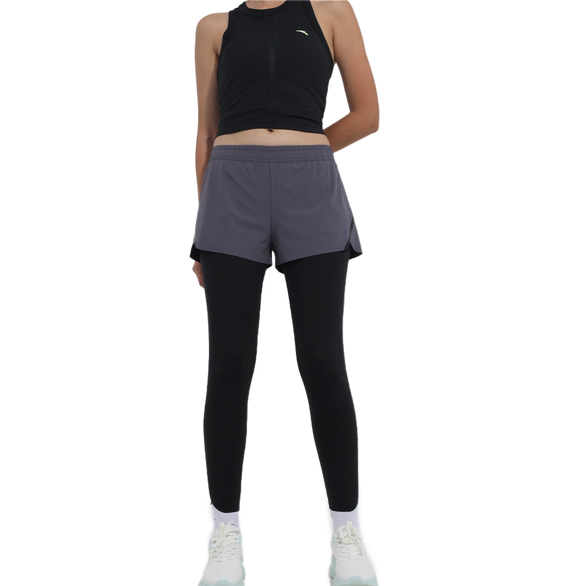 Anta Elastic Track Legging For Women, Black