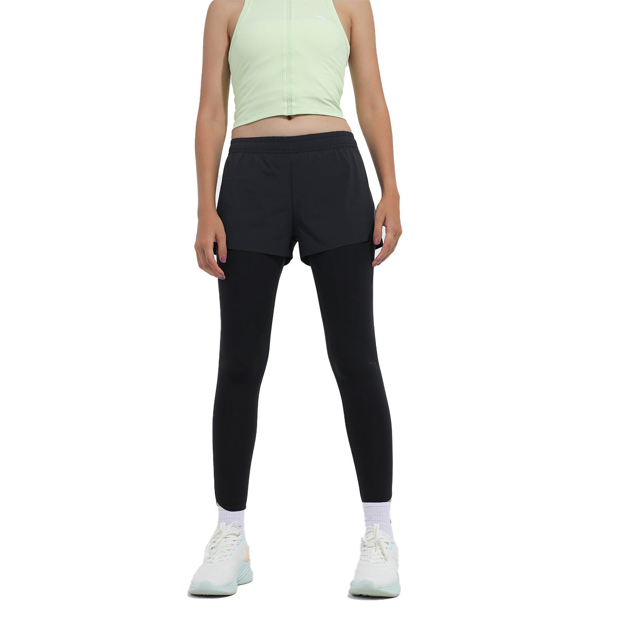 بنطال رياضي مطاطي من أنتا للنساء، أسود