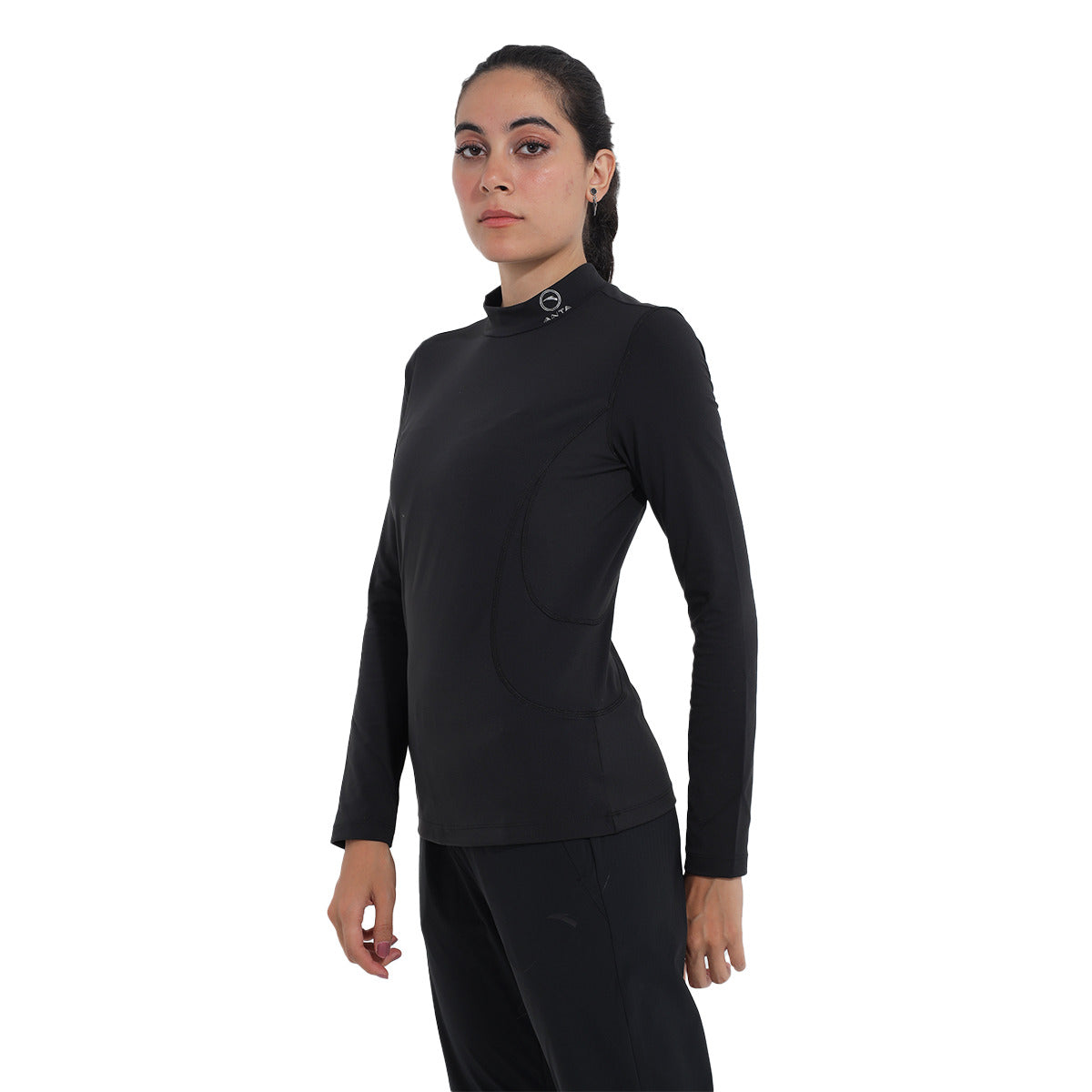 Anta Cross-Training Cotton T-Shirt For Women, Black