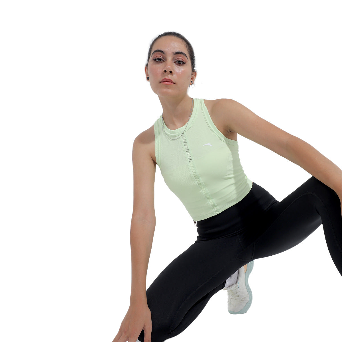 Anta Knit Tank Top For Women, Green