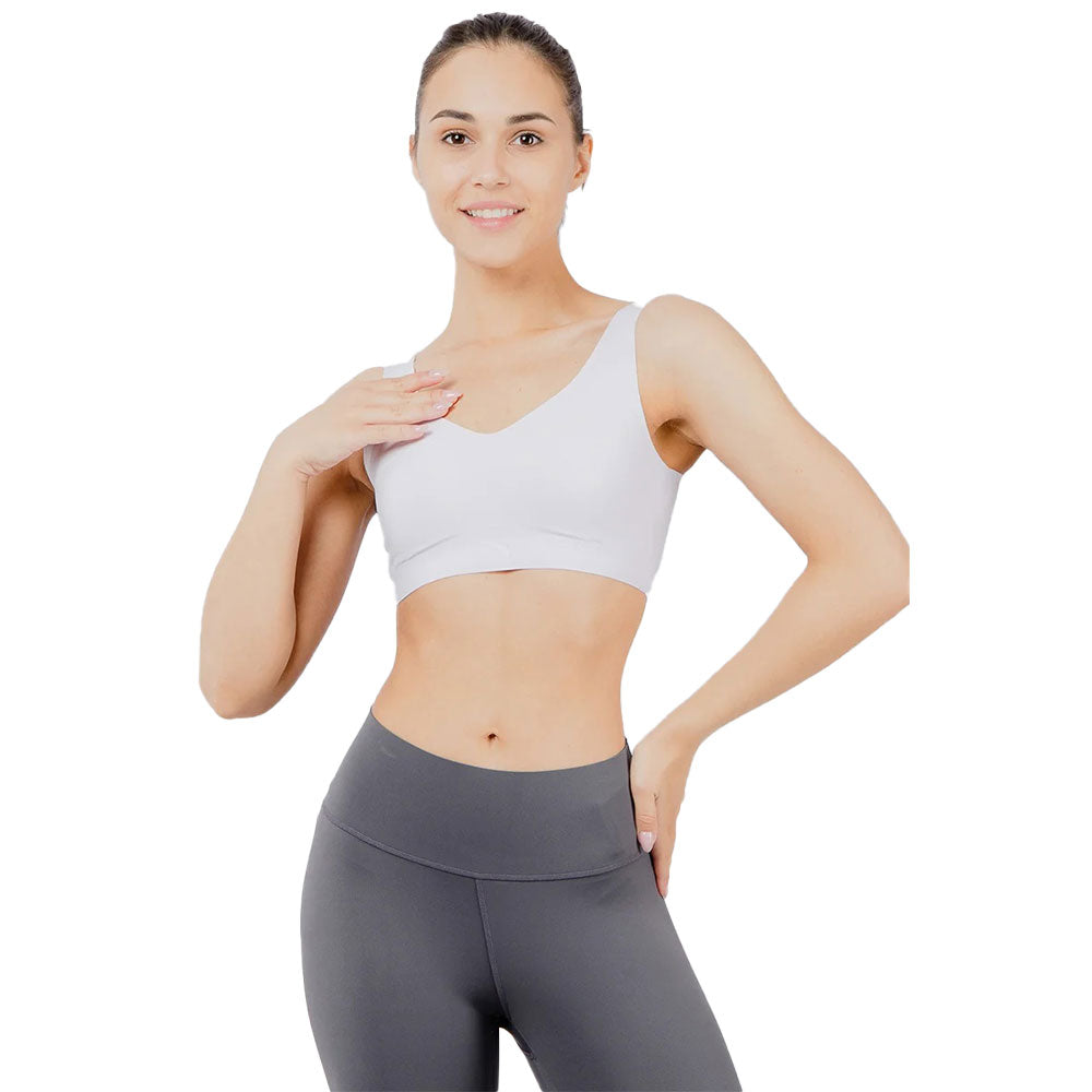 Anta Sports Bra For Women, Light Grey