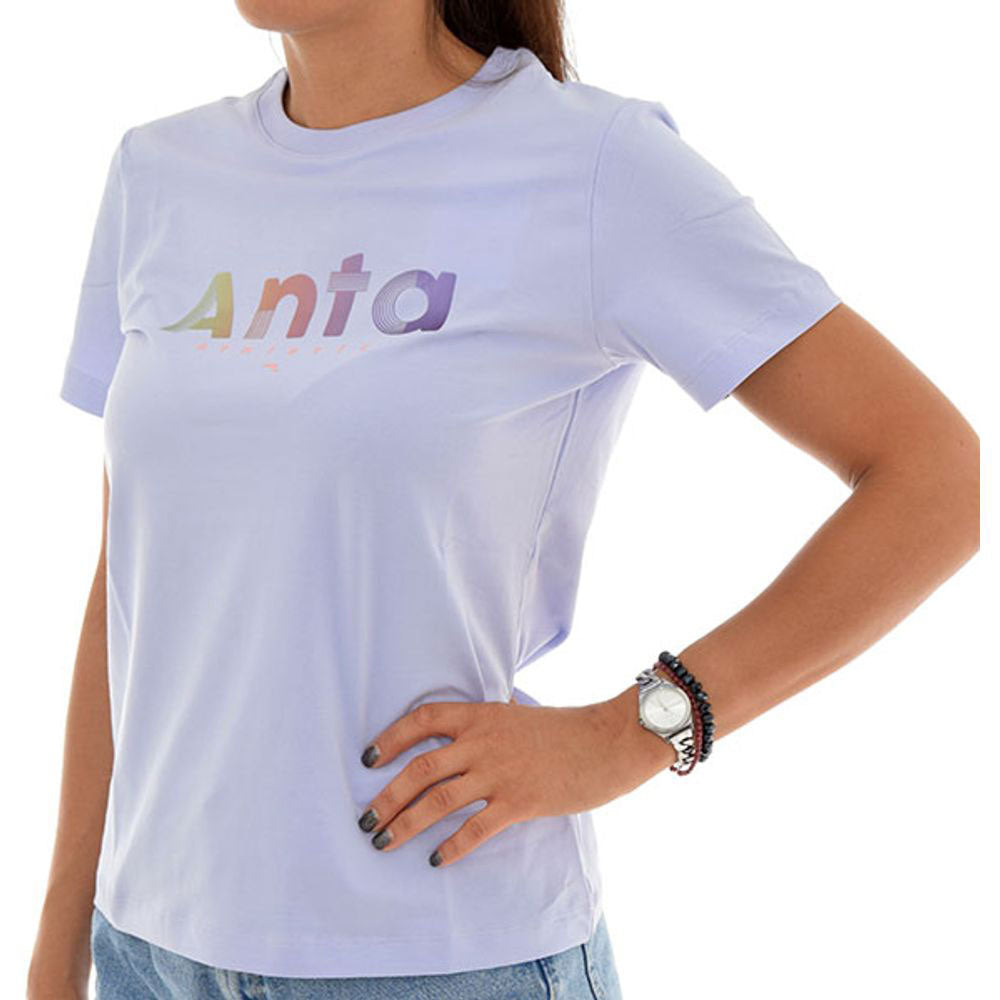 Anta SS Tee Cross Training T-Shirt For Women, Purple