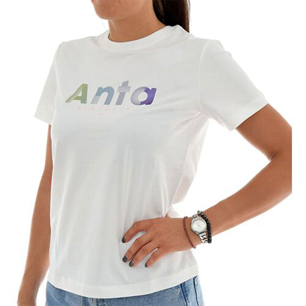 Anta Ss Tee Cross Training T-Shirt For Women, White