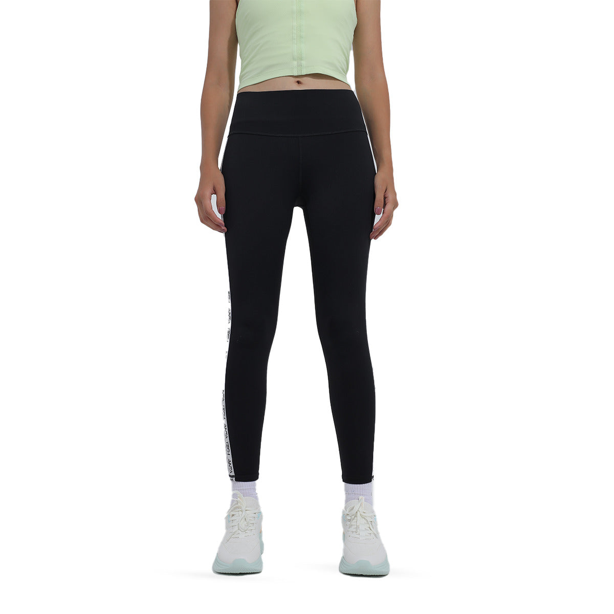 Anta Tight Ankle Legging For Women, Black & White