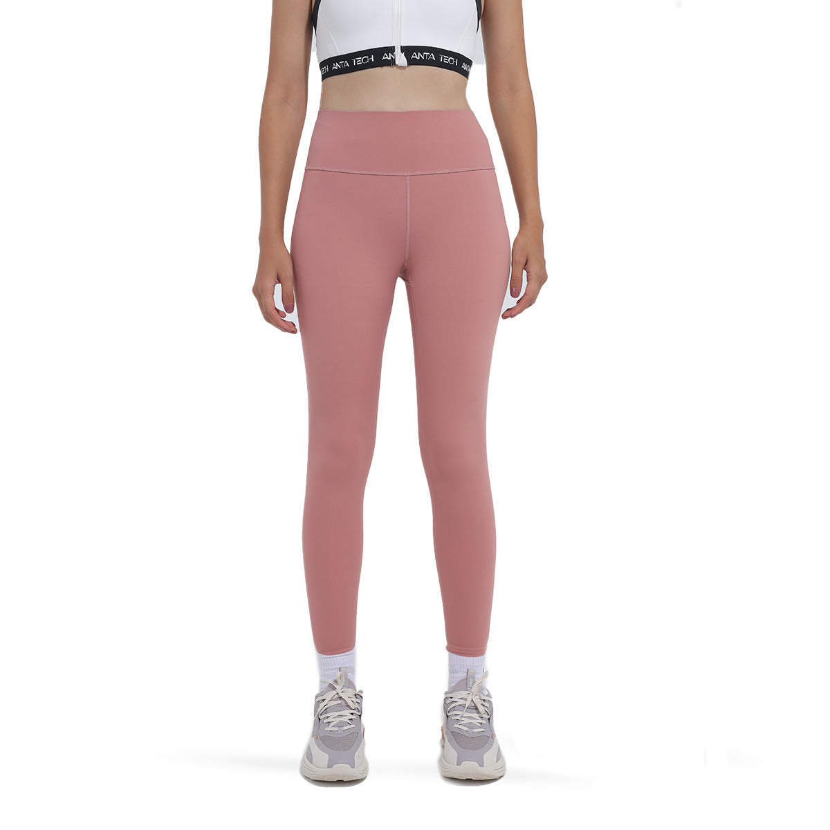 Anta Tight Ankle Leggings For Women, Pink