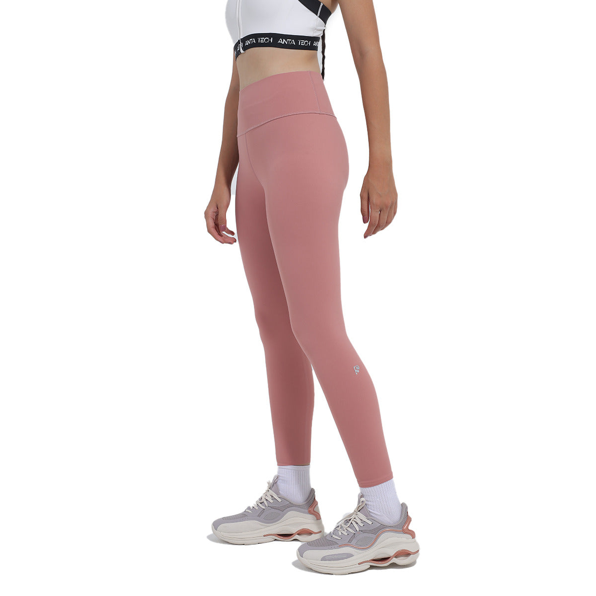 Anta Tight Ankle Leggings For Women, Pink