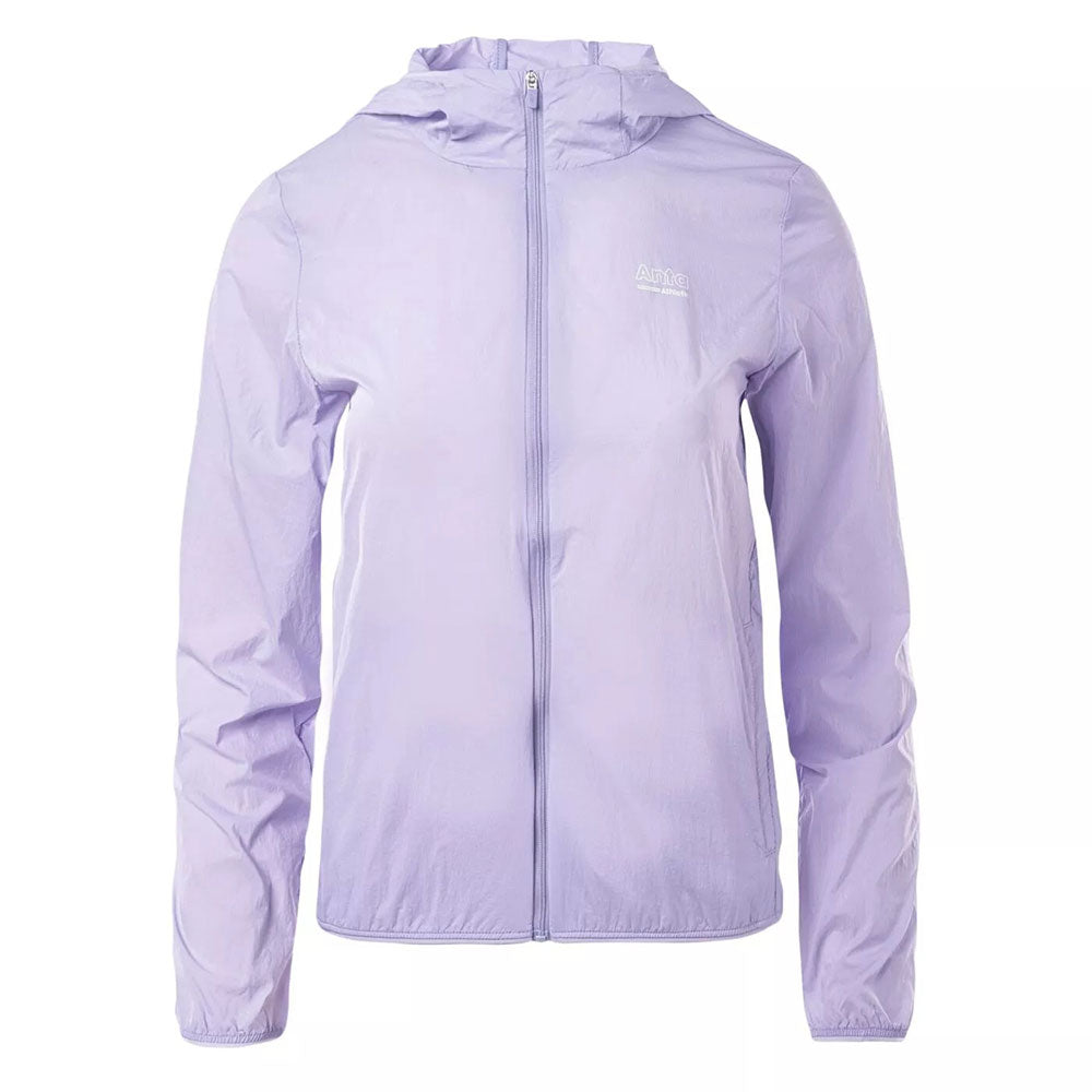 Anta Woven Track Sweatshirt With Hoodies For Women, Purple