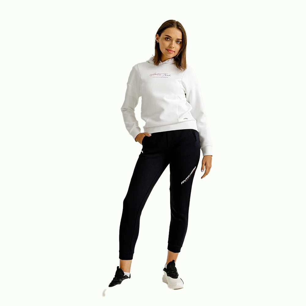 Anta Hooded Sweatshirt For Women, White