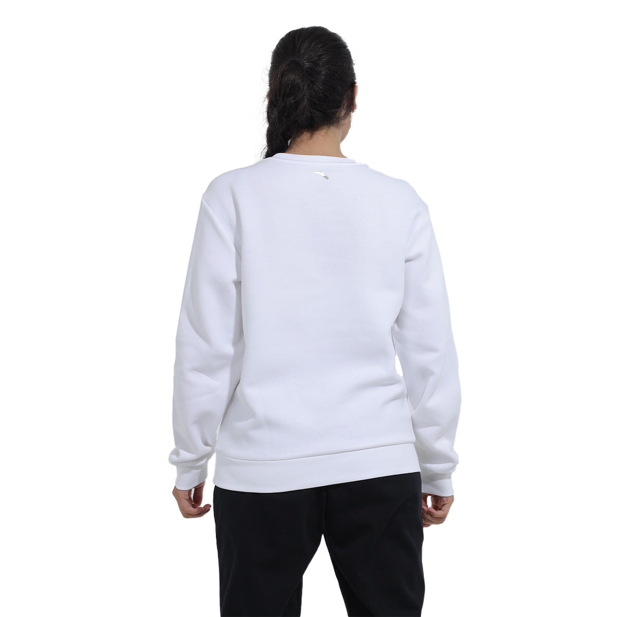 Anta Sweatshirt With Long Sleeves For Women, White