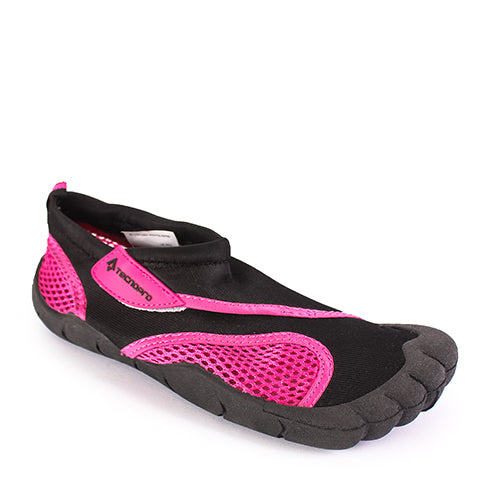 حذاء سباحة تكنوبرو اكوا للنساء، وردي وأسود