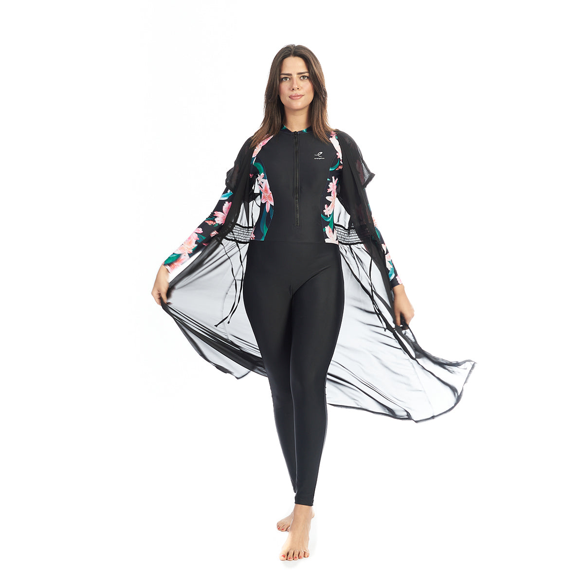 كارديجان سباحة من Energetics Cash للنساء، أسود