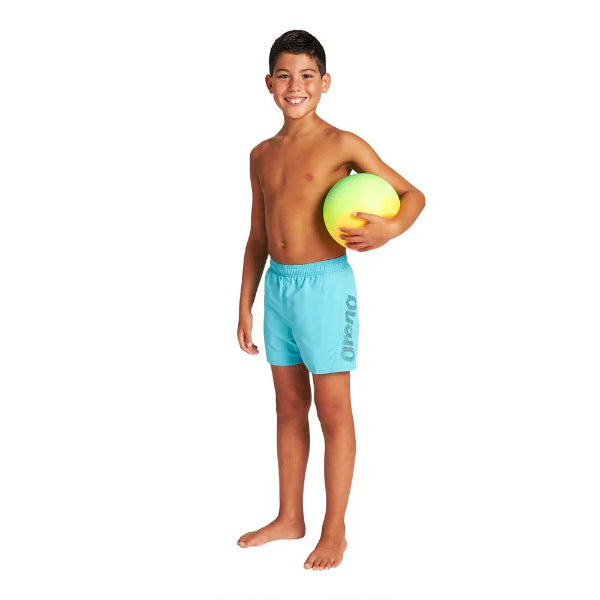 Arena Fundamentals Logo Jr Box Swimming Shorts, Martinica-Navy-Soft Green