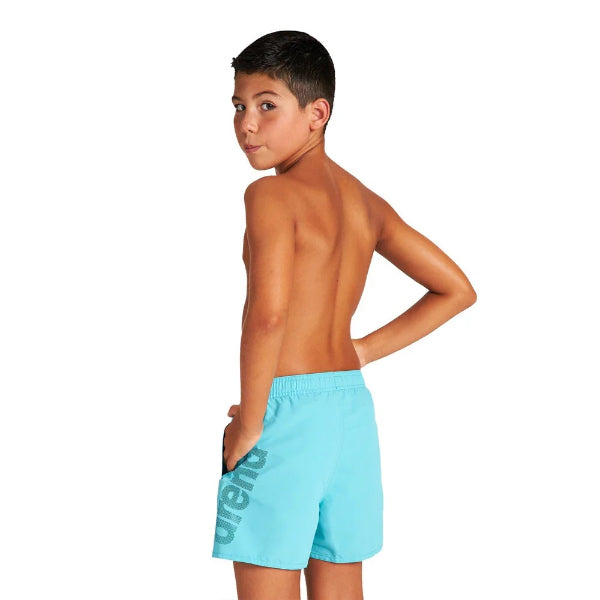 Arena Fundamentals Logo Jr Box Swimming Shorts, Martinica-Navy-Soft Green