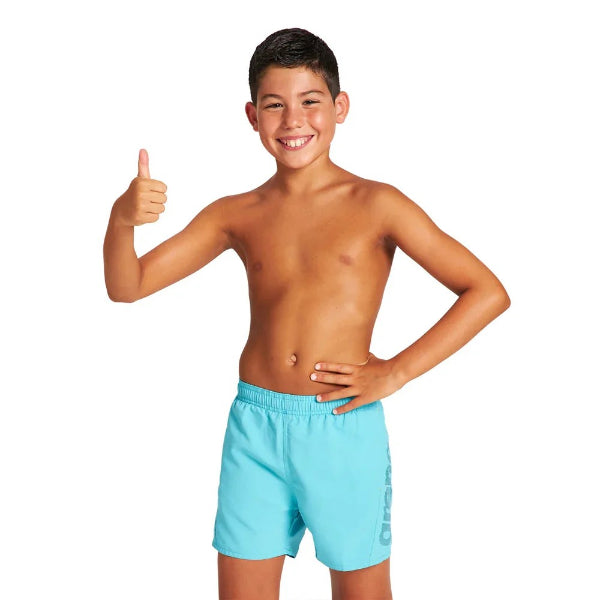 Arena Fundamentals Logo Jr Box Swimming Shorts, Martinica-Navy-Soft Green