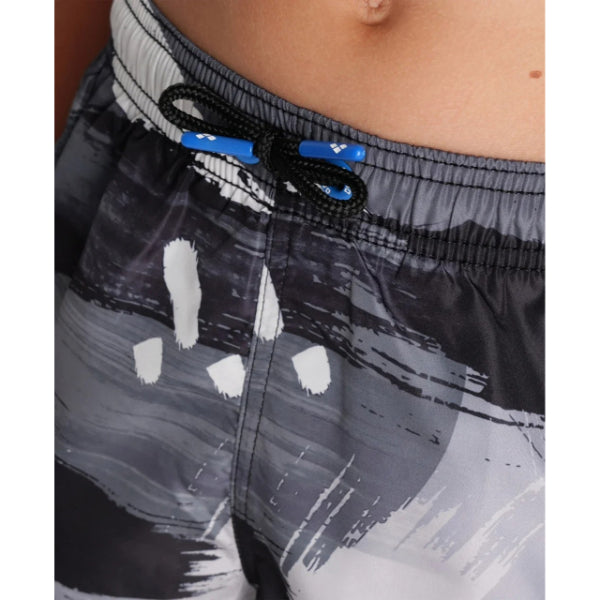 Arena Boys Beach Boxer Allover Swimming Shorts, Grey Multi