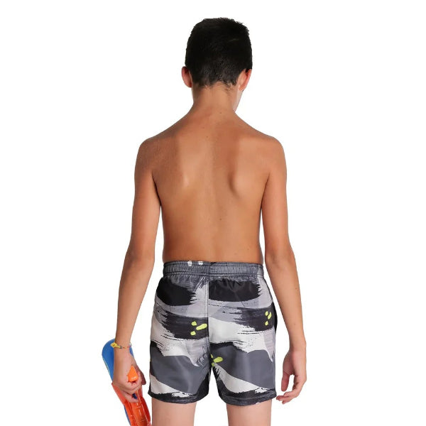 Arena Boys Beach Boxer Allover Swimming Shorts, Grey Multi