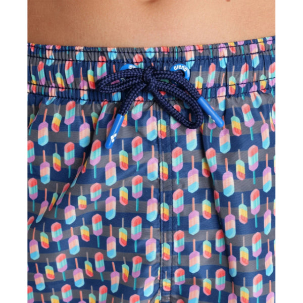 Arena Boys Beach Boxer Allover Swimming Shorts, Asphalt Multi