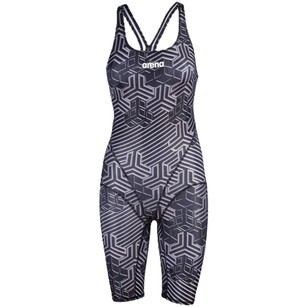 Arena Women'S Kikko Pro Full B Swimsuit With Short (Straps), Black Multi