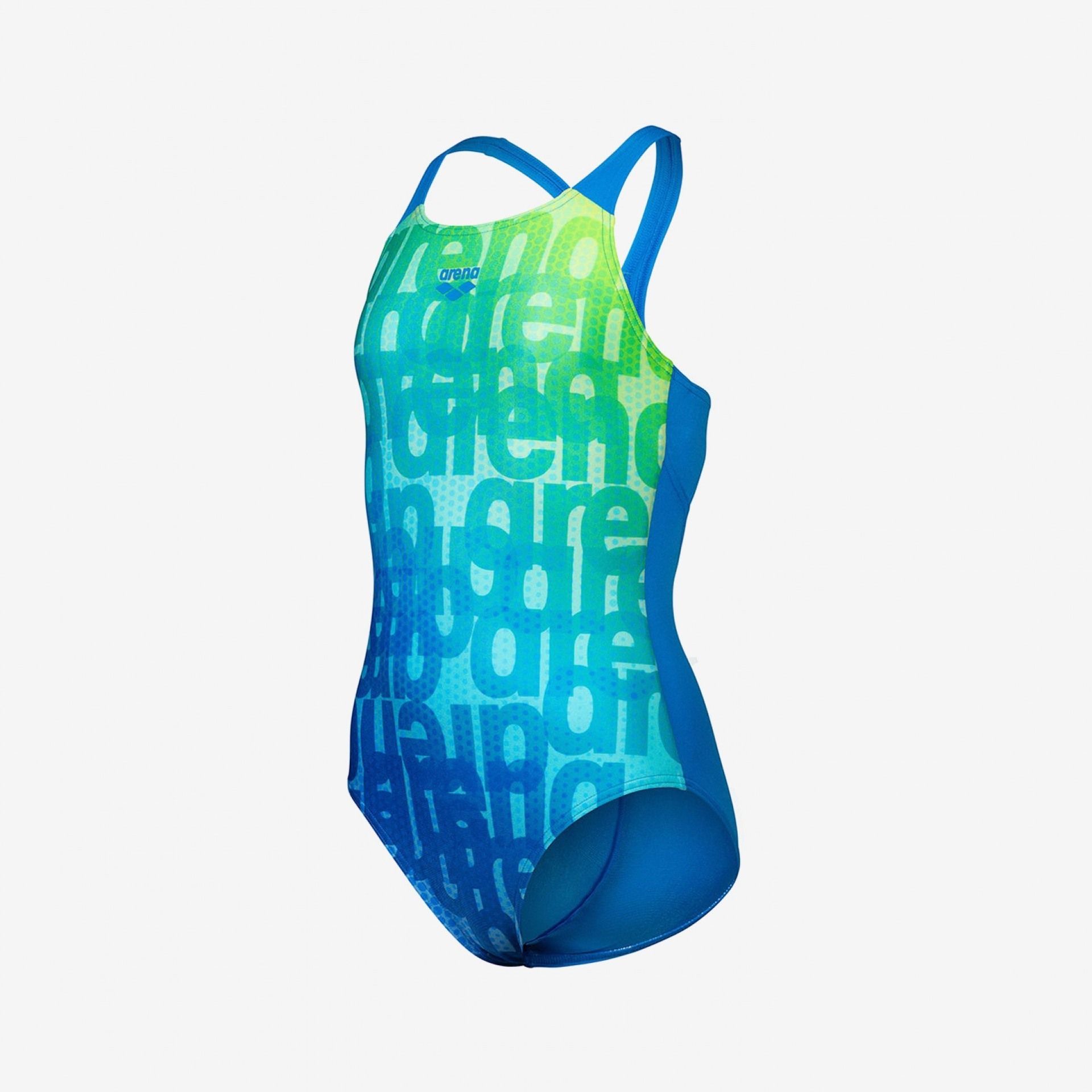 ملابس سباحة متعددة الألوان من أرينا جي، بظهر على شكل حرف V للبنات