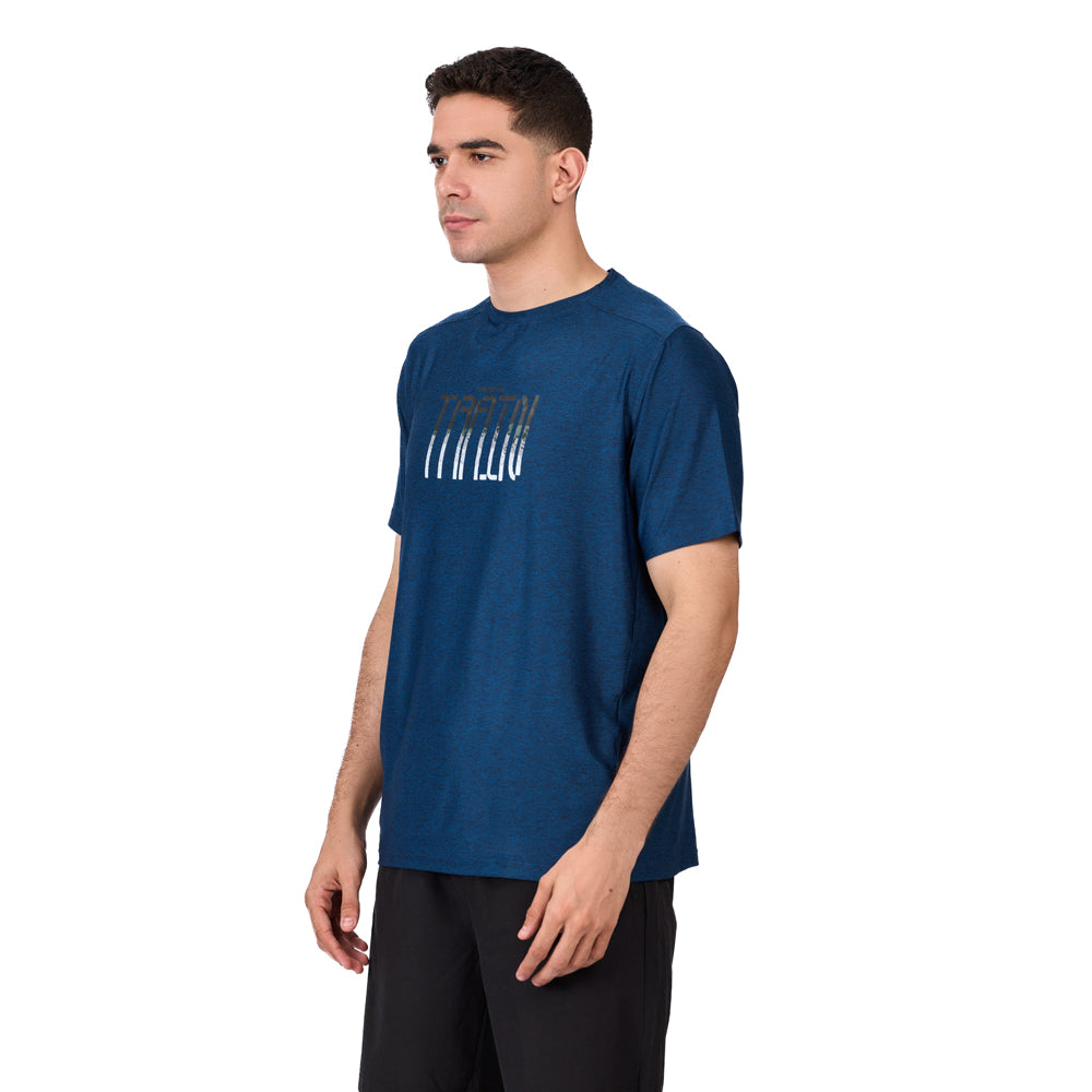 تيشيرت رياضي بأكمام قصيرة للرجال من تراينتيك، أزرق داكن فاتح