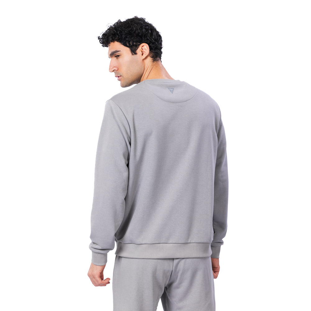 Trainetic Lifestyle Sweatshirt For Men, Light Grey