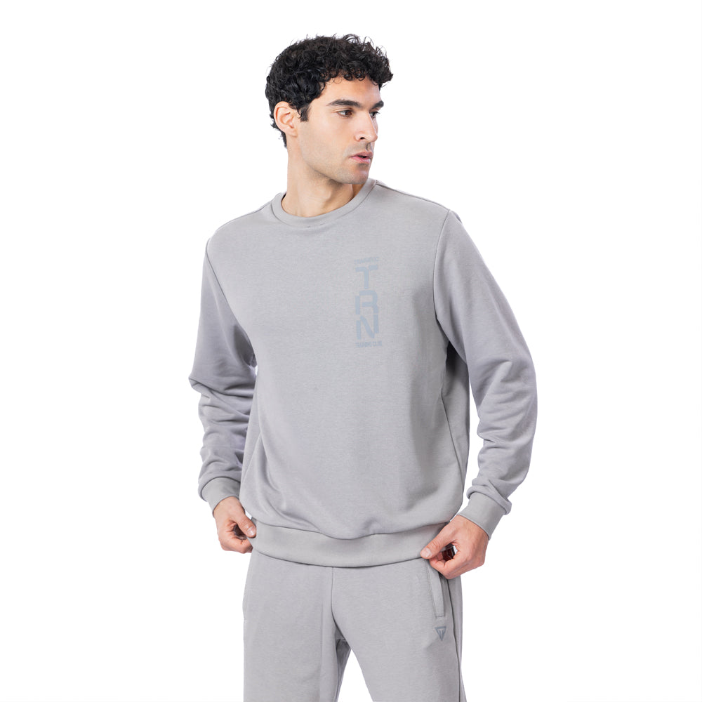 Trainetic Lifestyle Sweatshirt For Men, Light Grey