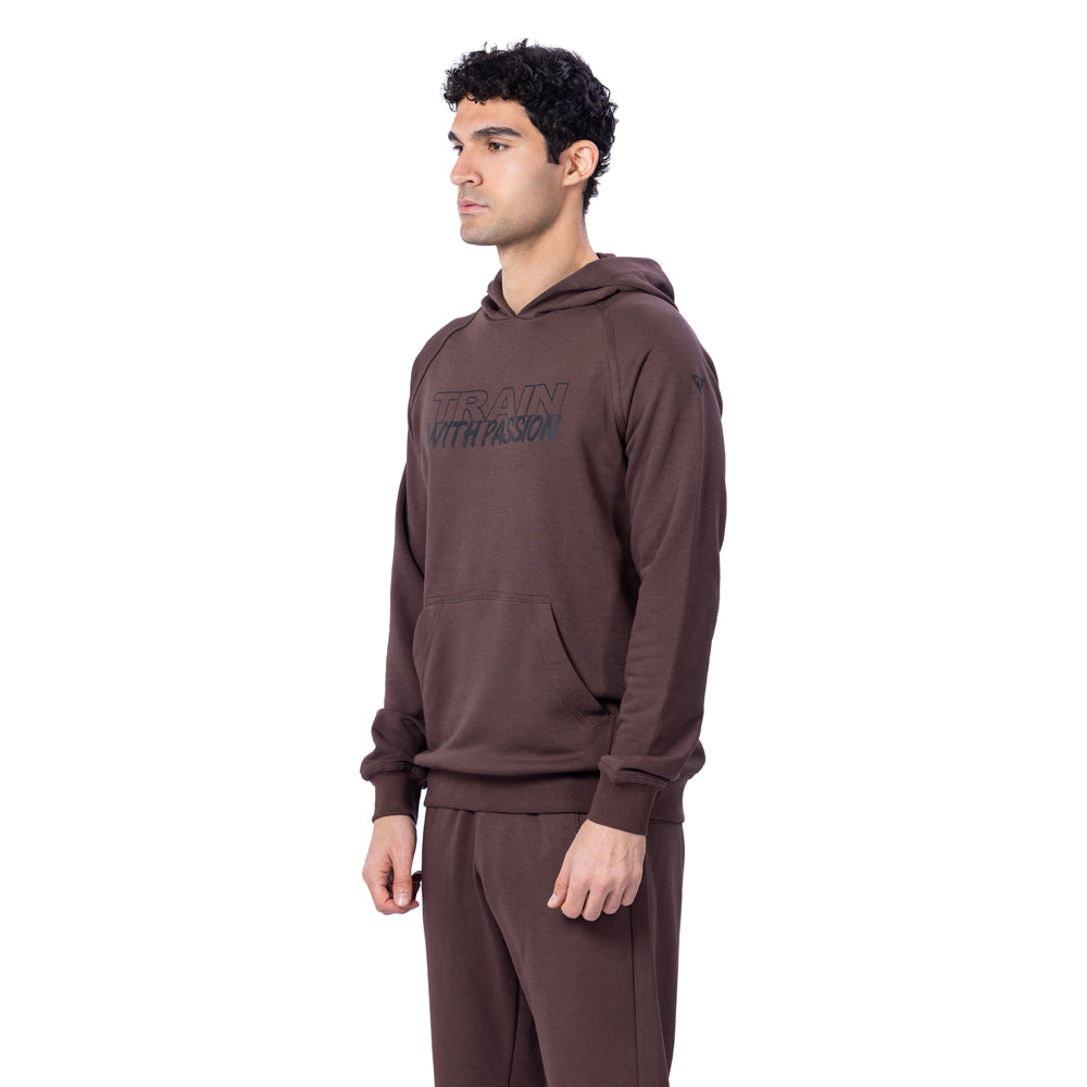 Trainetic Hooded Lifestyle Sweatshirt For Men, Brown