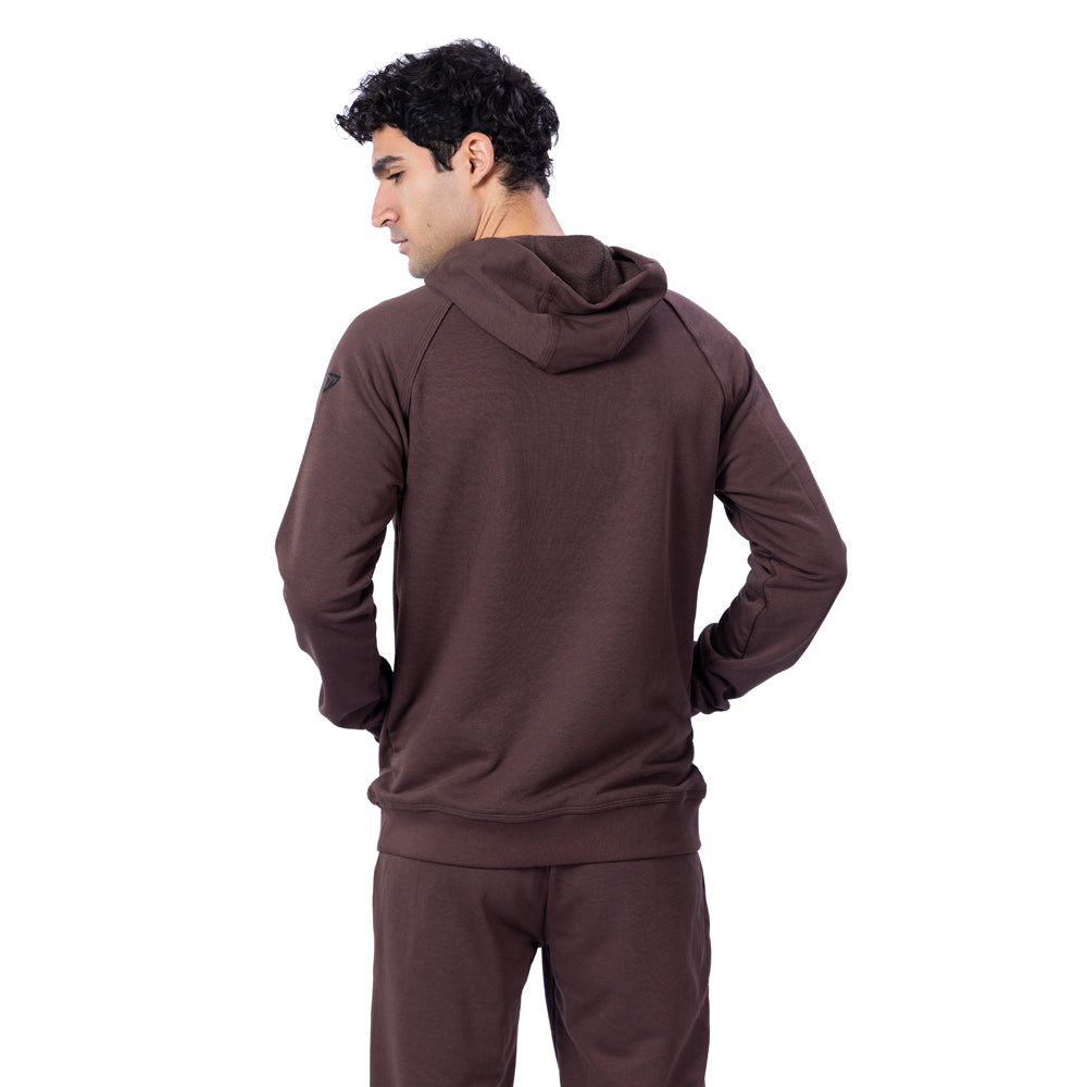 سويت شيرت رجالي بغطاء رأس من ترينيتيك، بني