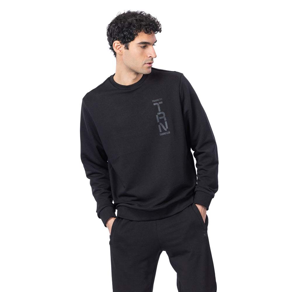 Trainetic Lifestyle Sweatshirt For Men, Black