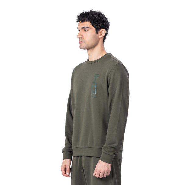 سويت شيرت رجالي من ترينيتيك لايف ستايل، زيتوني